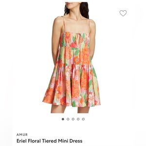 NWOT Amur Eriel Floral Tiered Mini Dress